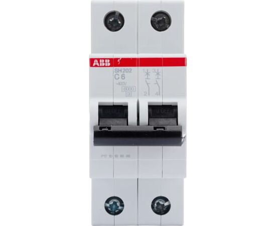  Автоматический выключатель ABB SH202 C6 (2CDS212001R0064) 2-полюсной 