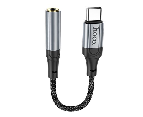  Переходник Jack 3.5 (м) - Type-C (п) Hoco LS36 Fresh цифровой (black) (235056) 