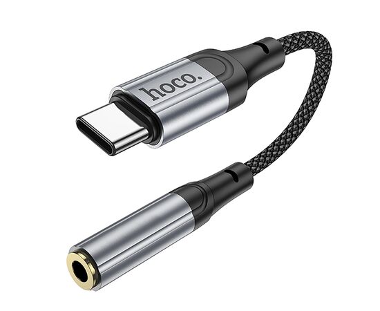  Переходник Jack 3.5 (м) - Type-C (п) Hoco LS36 Fresh цифровой (black) (235056) 