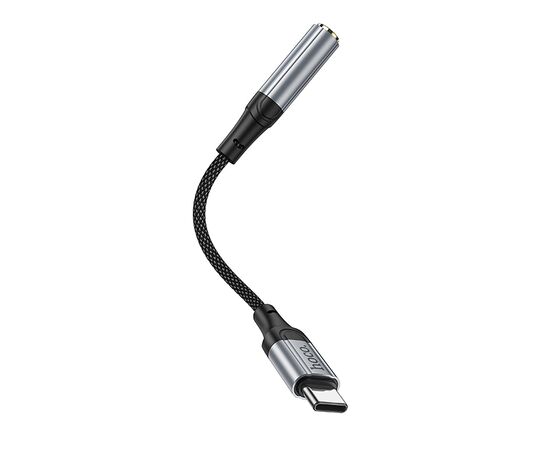  Переходник Jack 3.5 (м) - Type-C (п) Hoco LS36 Fresh цифровой (black) (235056) 