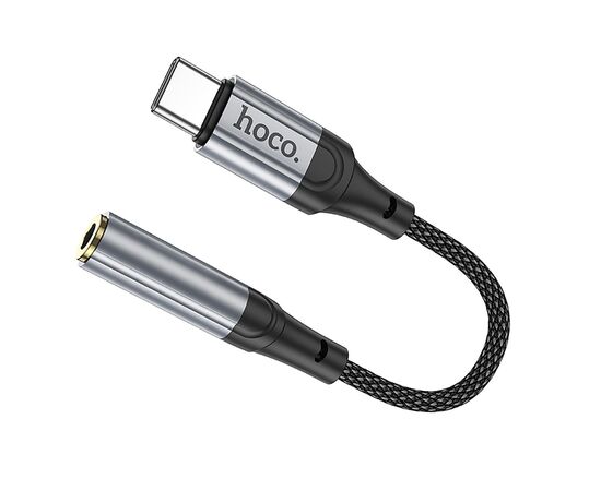  Переходник Jack 3.5 (м) - Type-C (п) Hoco LS36 Fresh цифровой (black) (235056) 
