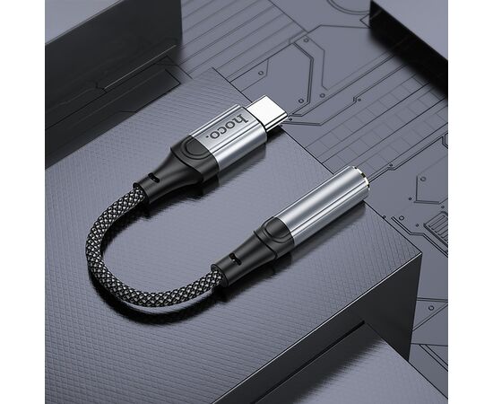  Переходник Jack 3.5 (м) - Type-C (п) Hoco LS36 Fresh цифровой (black) (235056) 