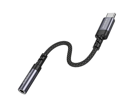  Переходник Jack 3.5 (м) - Type-C (п) Borofone BV24 Graceful (metal grey) (240962) 