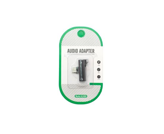  Адаптер Type-C(M) на Jack 3.5мм(F) Type-C(F) чёрный, блистер 
