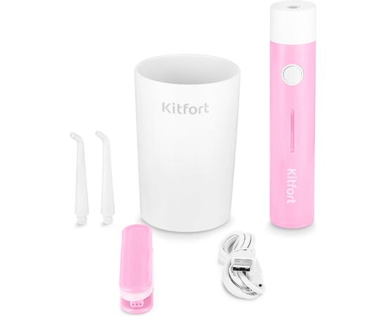  Ирригатор KitFort КТ-2957-1 розовый и белый 