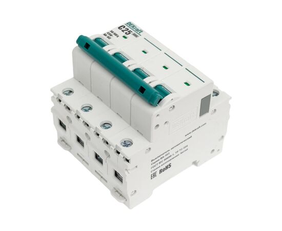  Автоматический выключатель DEKraft ВА-103 (12323DEK) 4 Р, 25 А, хар-ка C, 6 кА 