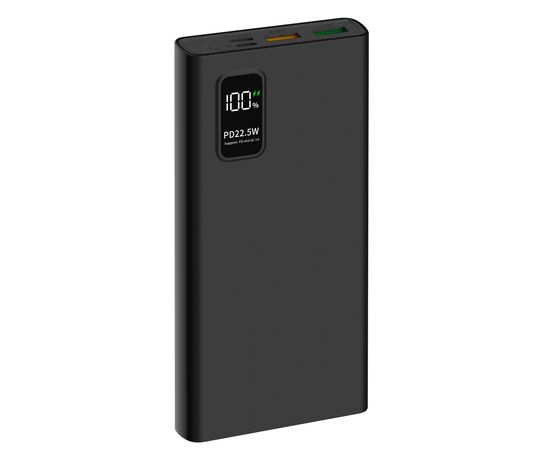  Внешний аккумулятор PERO PB05 10000 mAh, Li-Pol, output USB-C + 2 USB-A, черный 