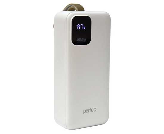  Повербанк Perfeo ENIQUE 30000 mAh/LED дисплей/PD + QC 3.0/Type-C/2 USB/Выход: 5A, max 22.5W/ Белый, (Арт. PF_E2083) 