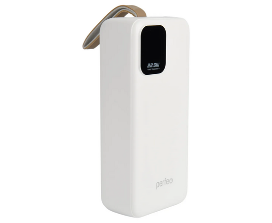  Повербанк Perfeo ENIQUE 30000 mAh/LED дисплей/PD + QC 3.0/Type-C/2 USB/Выход: 5A, max 22.5W/ Белый, (Арт. PF_E2083) 