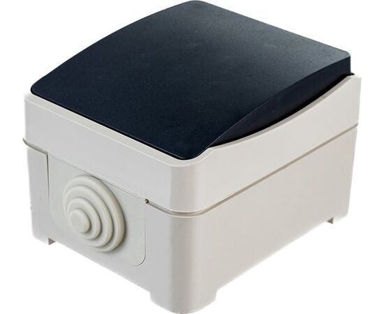  Выключатель SMARTBUY Сатурн SBE-04w-10-SW1-0 наружная установка 1-клавишный 10А, IP 54 1/18/216 