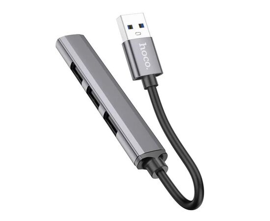  Переходник HOCO HB26 4 in 1 adapter(USB to USB3.0+USB2.0*3) (серый) 