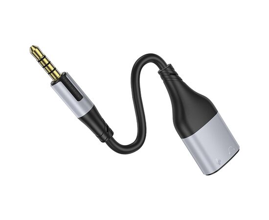  Переходник 2*Jack 3,5 (м) - Jack 3,5 (п) Borofone BL19 Creator 10см (black) (225501) 