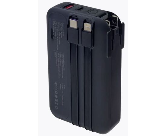  Распродажа! Повербанк Perfeo PLUG 10000 mAh/LED дисплей/Вход 230V/PD+QC 3.0/Выход: 5A, max 22.5W/ Черный, (Арт. PF_E1604) 