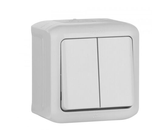  Выключатель Legrand Quteo 2кл. IP44 серый (782332) 