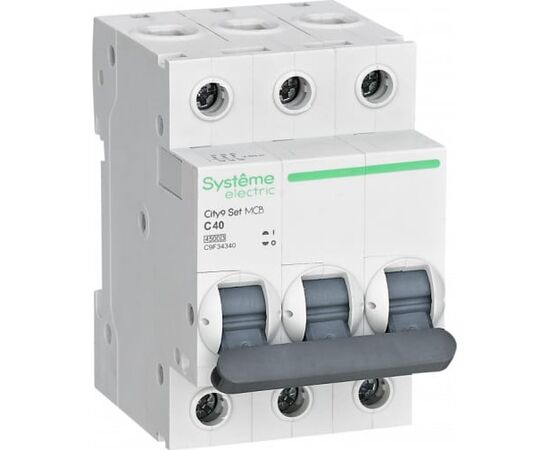  Выключатель автоматический Systeme electric City9 Set C9F34340 (АВ) С 40А 3P 4.5kA 400В 