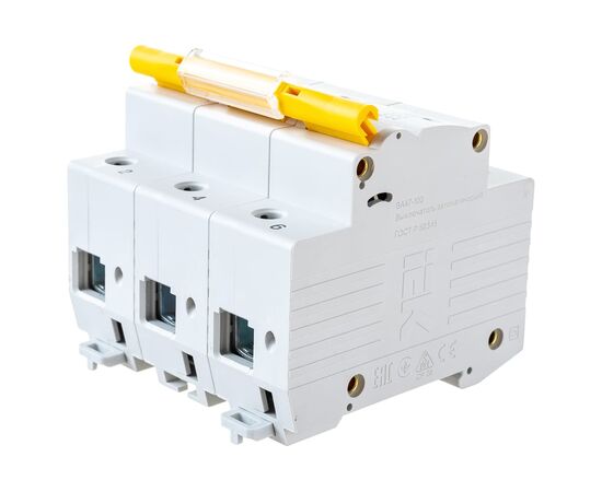  Выключатель автоматический IEK ВА47-100 (MVA40-3-100-D) 3Р100А 10кА х-ка D 