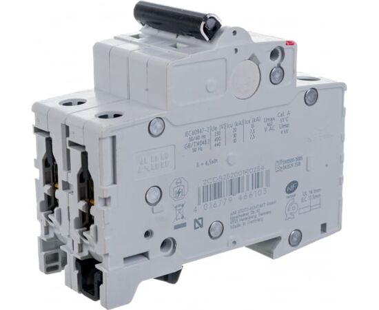  Выключатель автоматический модульный ABB S202 2CDS252001R0254 2п C 25А 6кА 