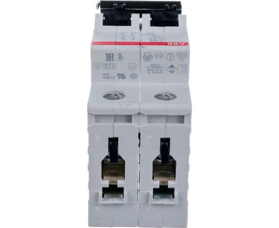  Выключатель автоматический модульный ABB S202 2CDS252001R0254 2п C 25А 6кА 