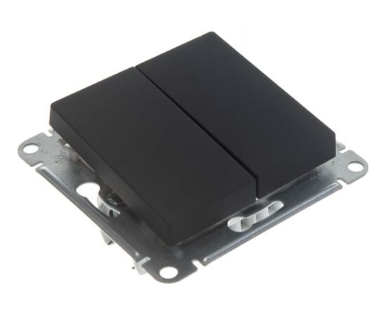  Переключатель Schneider Electric AtlasDesign ATN001065 2-клавишный сх.6, 10АХ, механизм, Карбон 