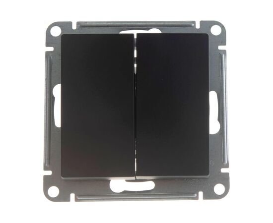  Переключатель Schneider Electric AtlasDesign ATN001065 2-клавишный сх.6, 10АХ, механизм, Карбон 