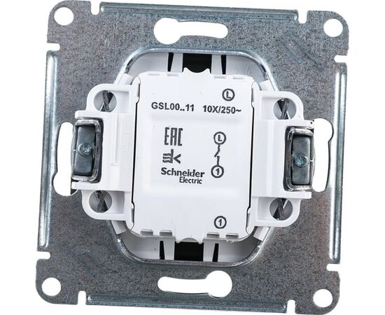  Выключатель Systeme electric Glossa GSL001311 1-клавишный механизм сх.1 графит 