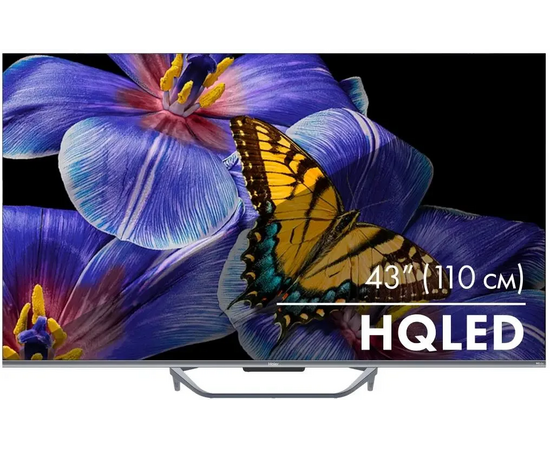 43" Телевизор Haier Smart TV S4 черный QLED 3840x2160, 4K Ultra HD, 60 Гц, Wi-Fi, Smart TV, Android TV 