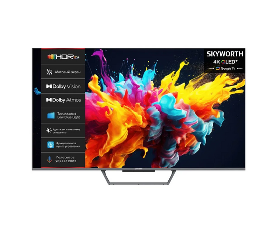  75" Телевизор Skyworth 75Q67G QLED черный 3840x2160, 4K Ultra HD, 60 Гц, Wi-Fi, Smart TV, Google TV 