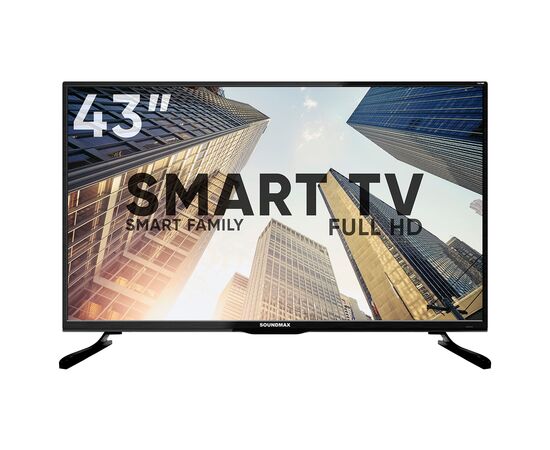  43" Телевизор Soundmax SM-LED43M02S черный 1920x1080, Full HD, 60 Гц, Wi-Fi, Smart TV, Android TV 