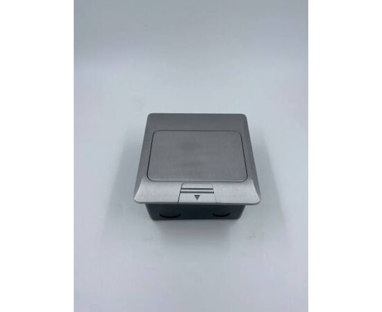  Блок розеток в пол Inrior DB-02-80 серый, на 2 Euro розетки 