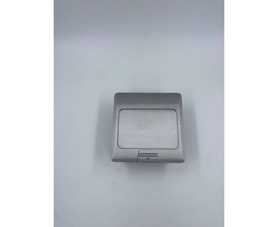  Блок розеток в пол Inrior DB-02-80 серый, на 2 Euro розетки 